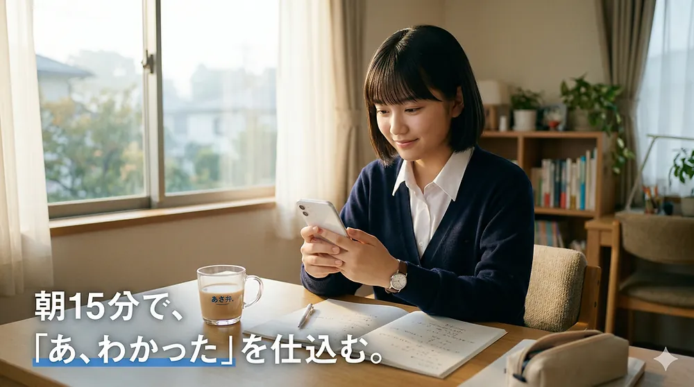 あさ勉. — 高校生のための朝15分・本質理解メール学習