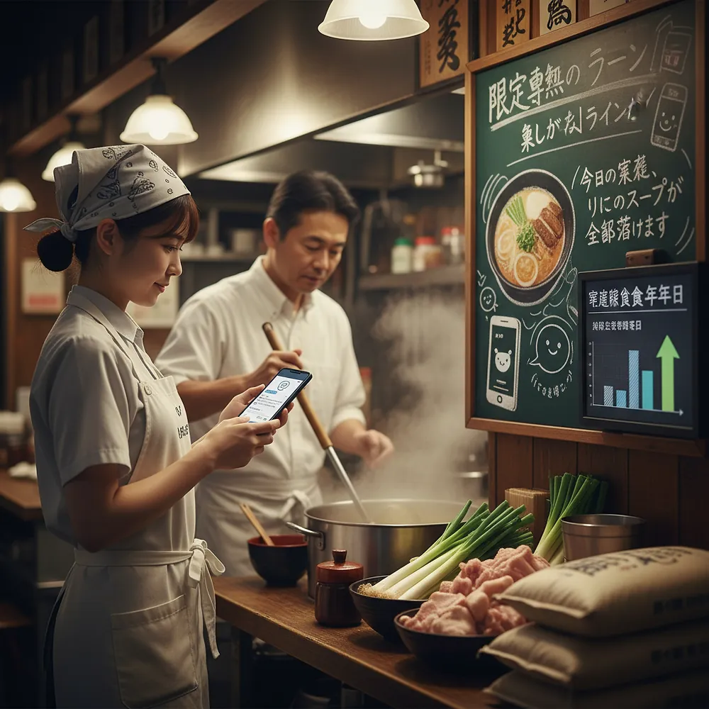 地域特有・業態特有の課題とAIによる解決策溝の口のラーメン店経営者様へ。人手不足、SNS集客、食材高騰のお悩みをAIで解決。